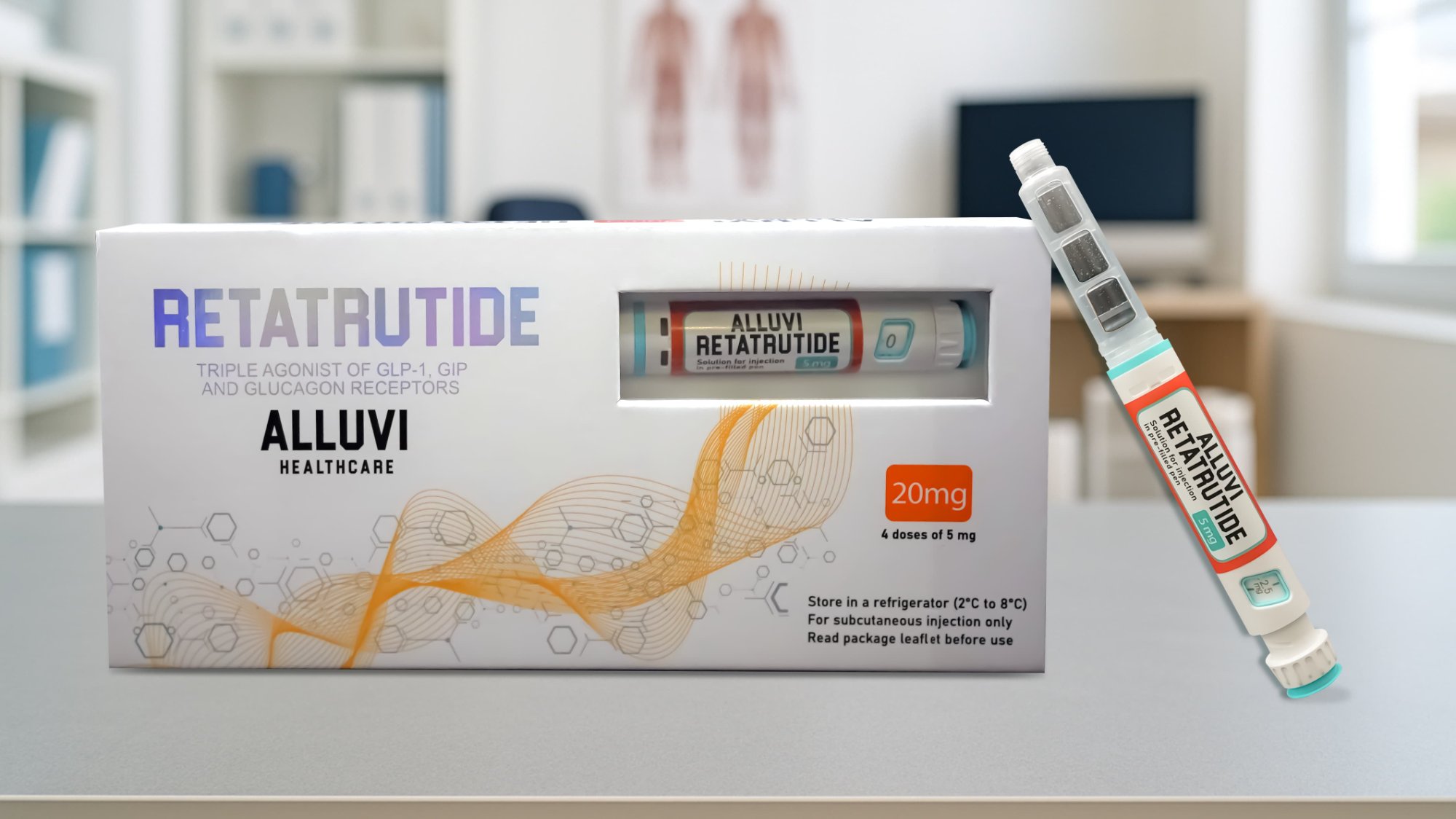 Alluvi Retatrutide 20mg UK Research Peptide
